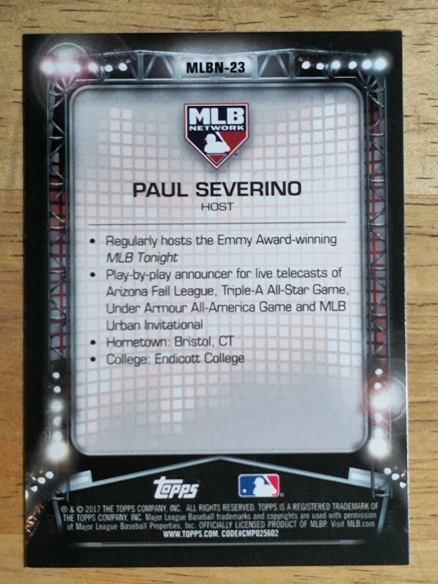 2017 Topps MLB Network #MLBN23 Paul Severino UPD