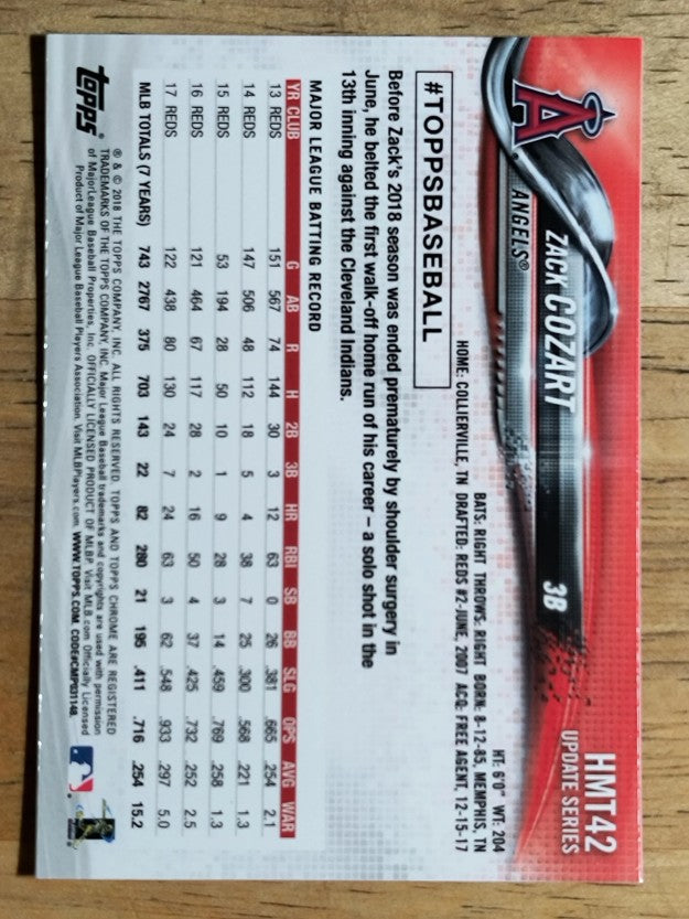 2018 Topps Chrome Update #HMT42 Zack Cozart