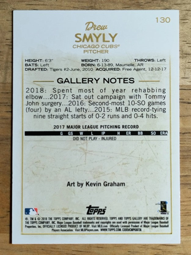 2018 Topps Gallery #130 Drew Smyly