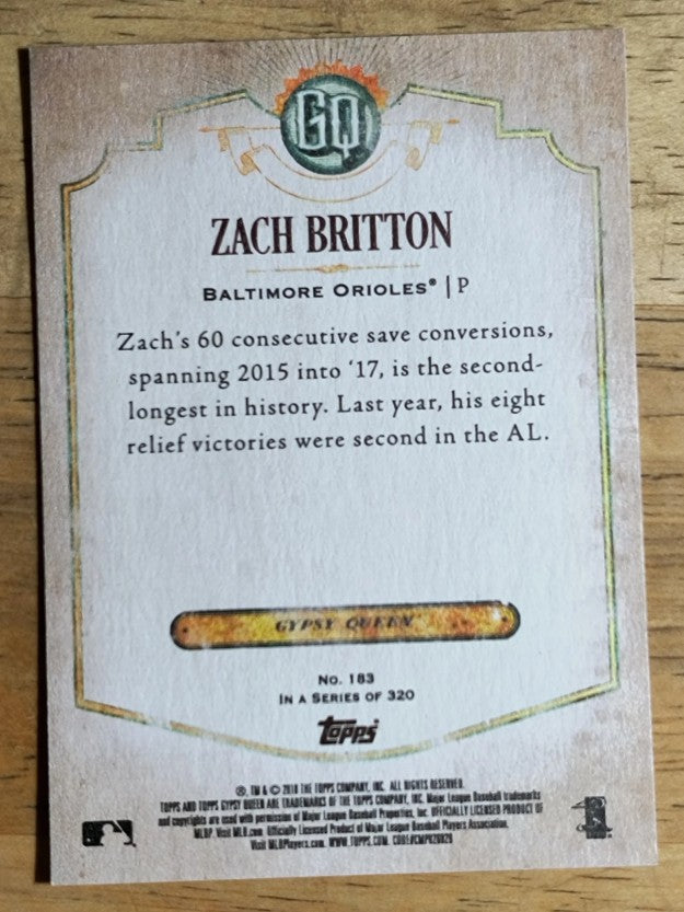 2018 Topps Gypsy Queen #183 Zach Britton