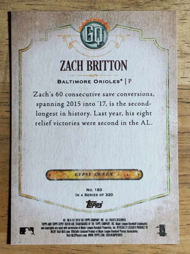 2018 Topps Gypsy Queen #183 Zach Britton