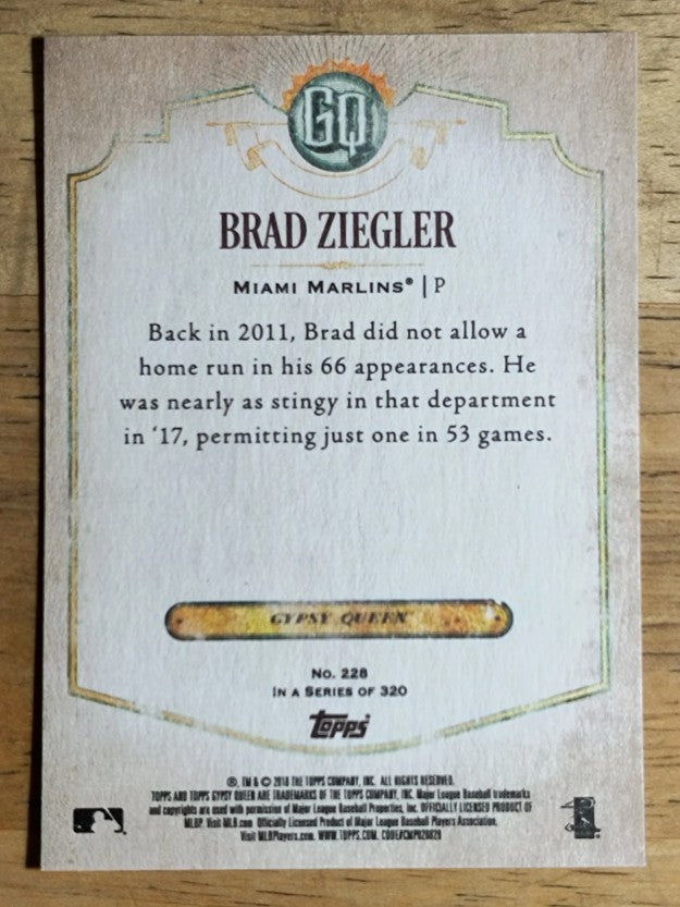 2018 Topps Gypsy Queen #228 Brad Ziegler