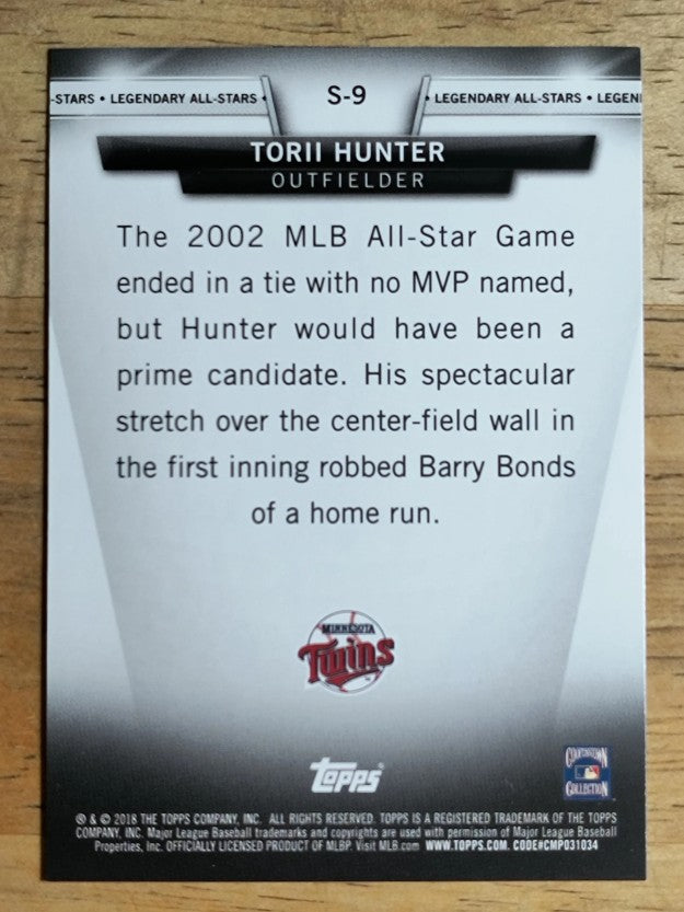 2018 Topps Update Salute #S9 Torii Hunter