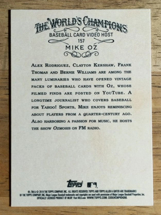 2019 Topps Allen and Ginter #157 Mike Oz