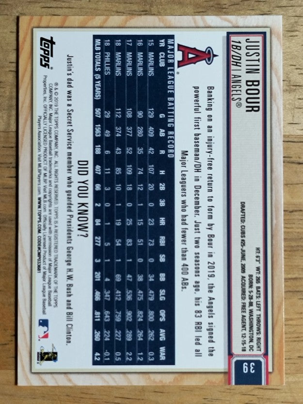 2019 Topps Big League #39 Justin Bour