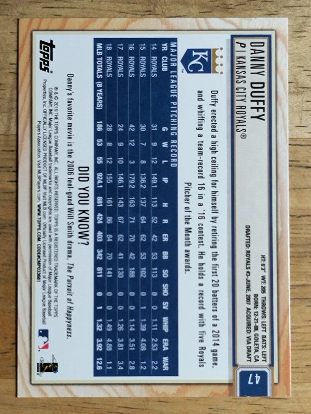 2019 Topps Big League #47 Danny Duffy
