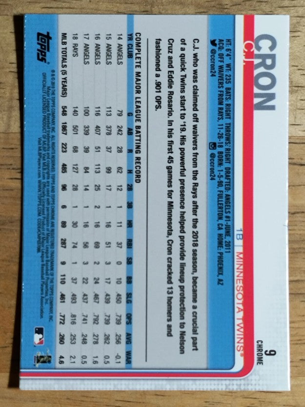 2019 Topps Chrome #9 David Peralta