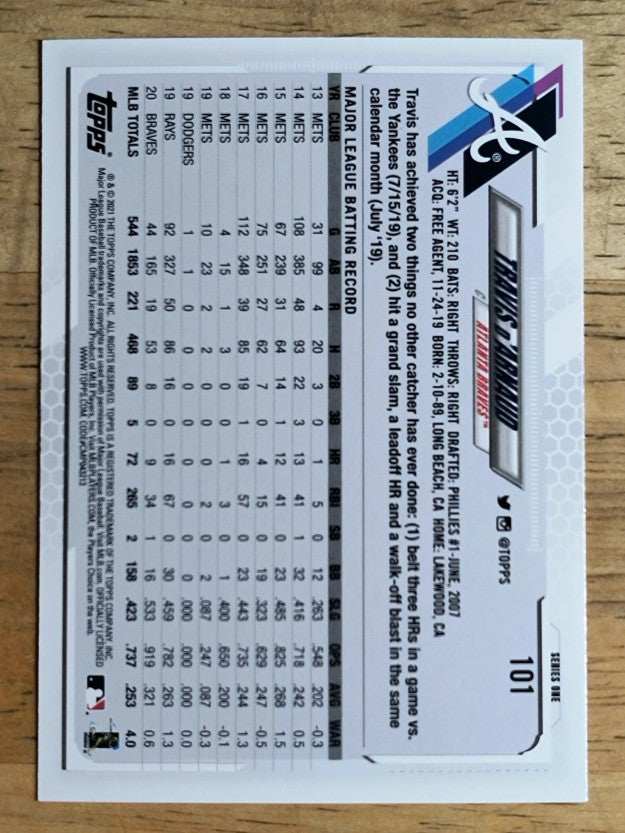 2021 Topps #101 Travis d'Arnaud