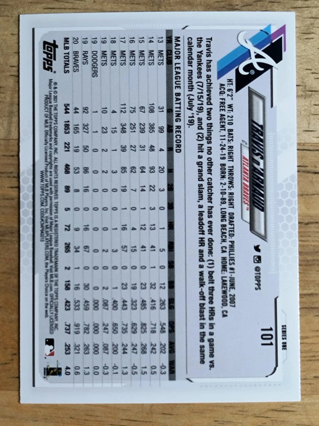 2021 Topps #101 Travis d'Arnaud