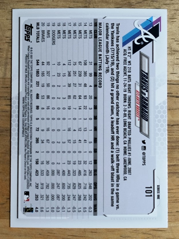 2021 Topps #101 Travis d'Arnaud
