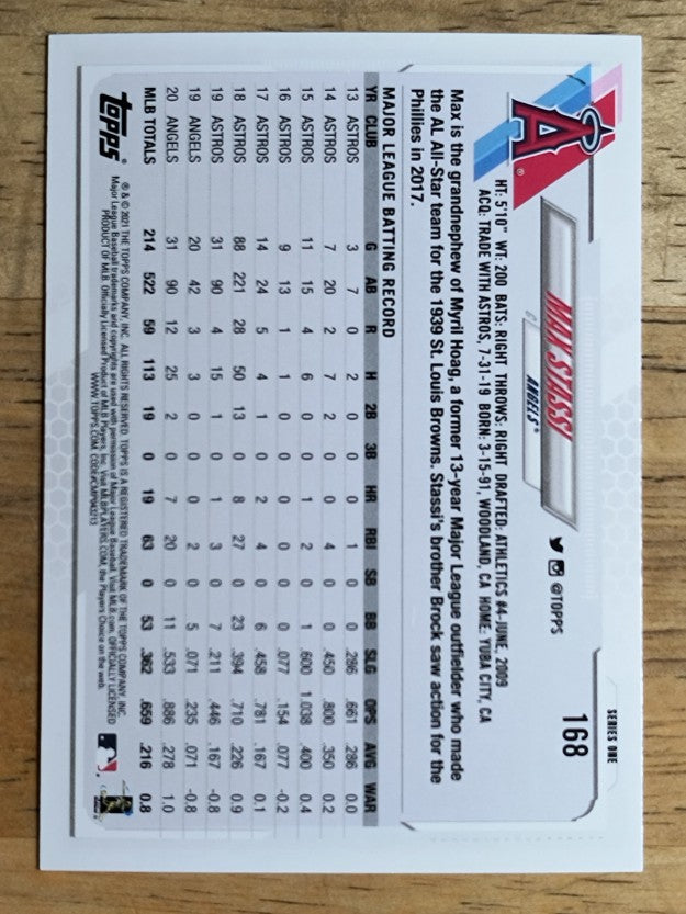 2021 Topps #168 Max Stassi