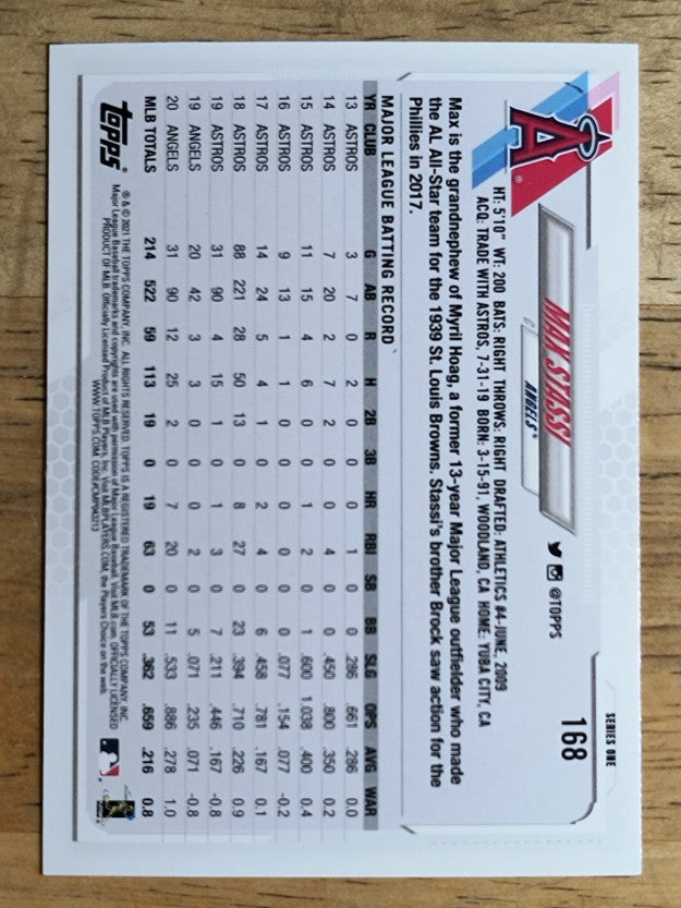 2021 Topps #168 Max Stassi