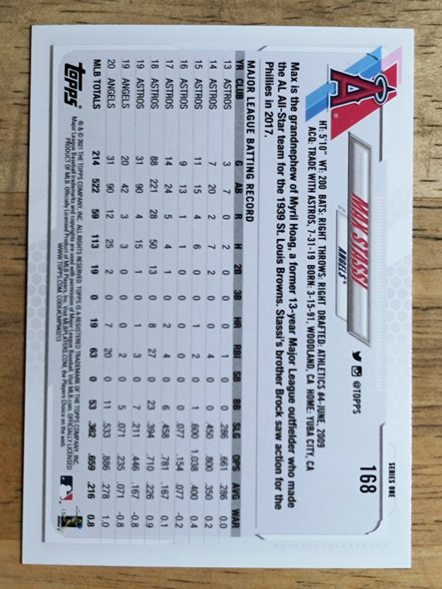 2021 Topps #168 Max Stassi