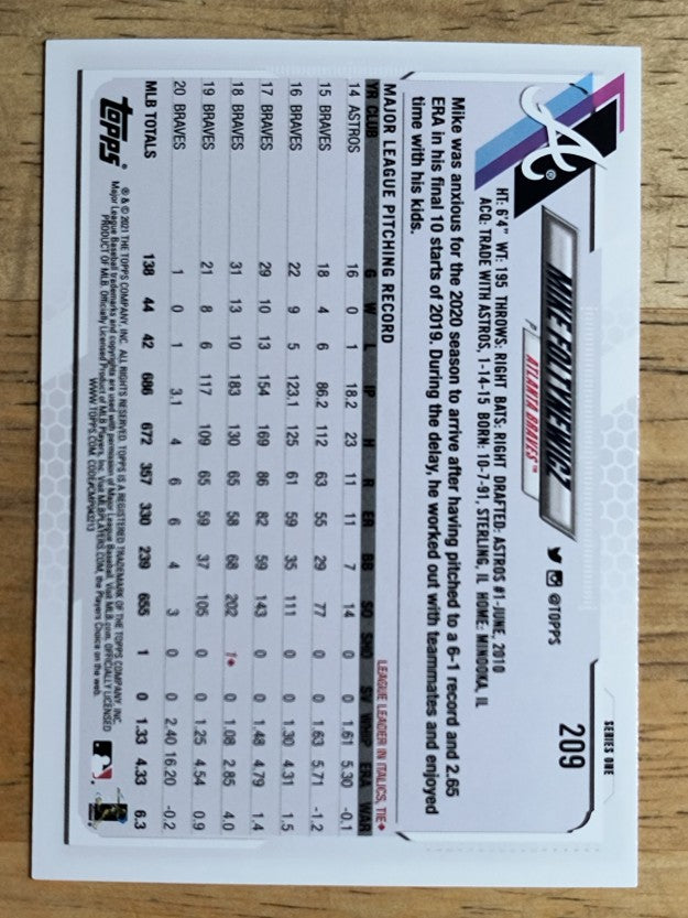 2021 Topps #209 Mike Foltynewicz