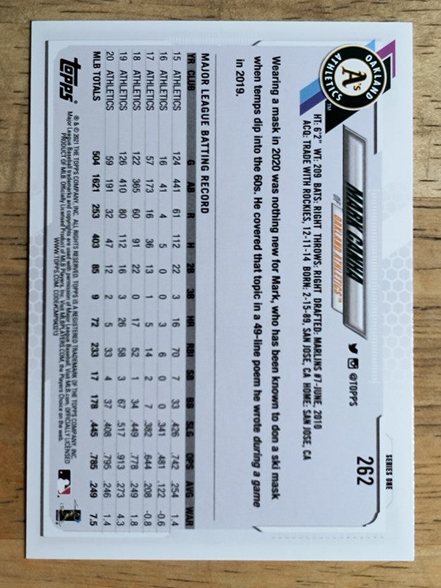 2021 Topps #262 Mark Canha