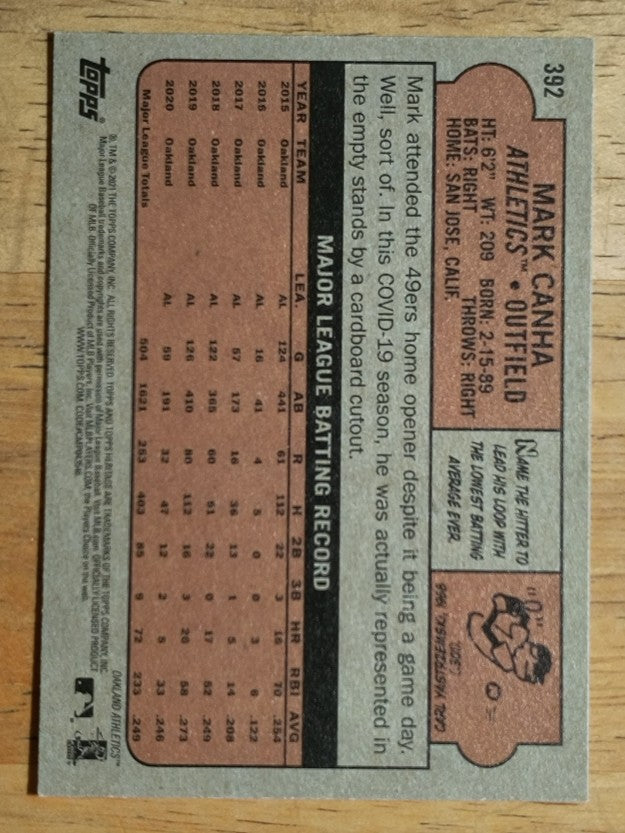 2021 Topps Heritage #392 Mark Canha