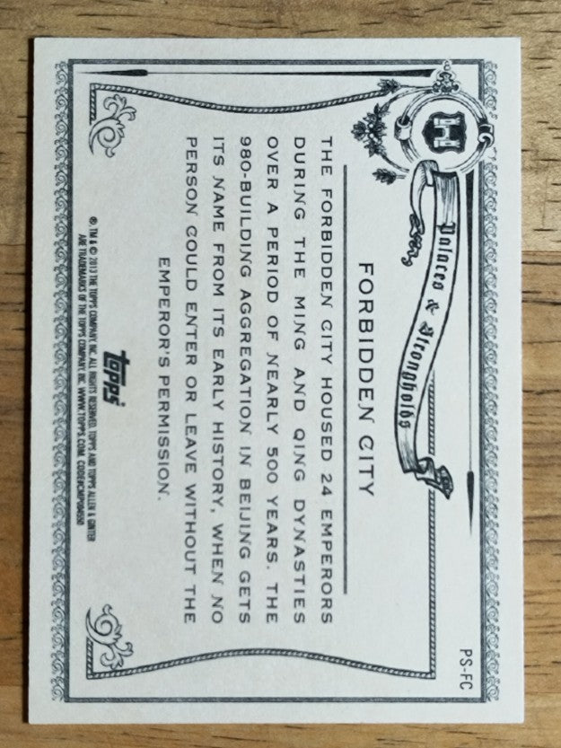 2013 Topps Allen and Ginter Palaces and Strongholds #FC Forbidden City
