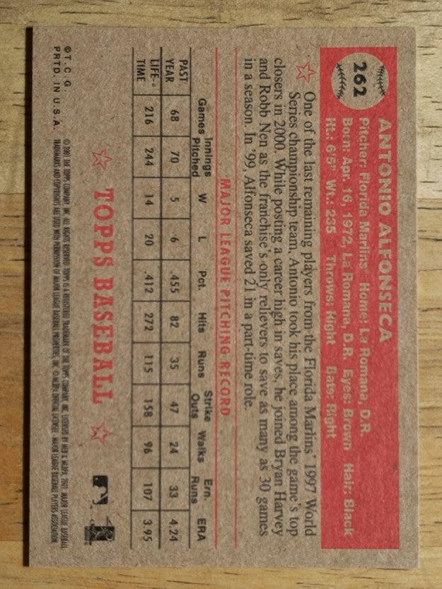 2001 Topps Heritage #262 Antonio Alfonseca
