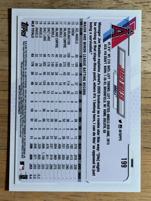 2021 Topps Chrome #199 Jared Walsh