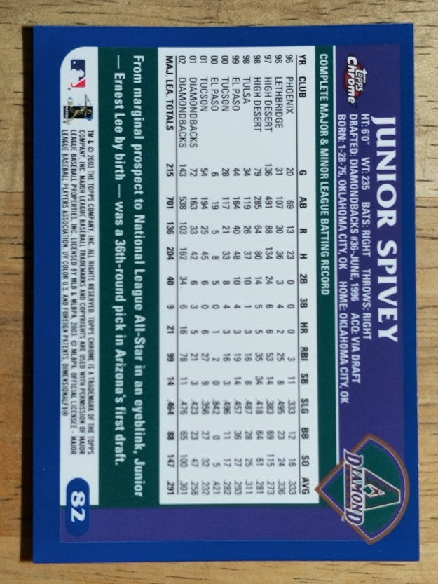 2003 Topps Chrome #82 Junior Spivey