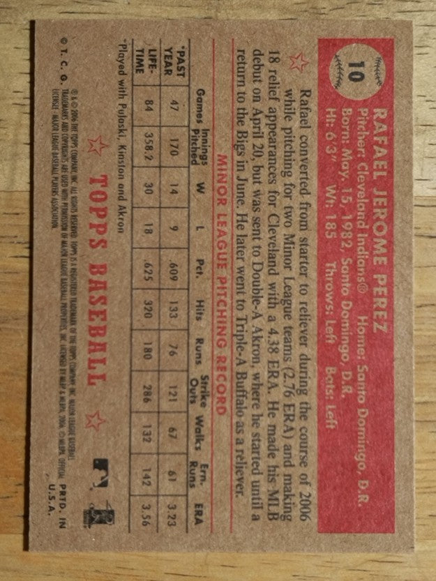 2006 Topps '52 #10 Rafael Perez RC