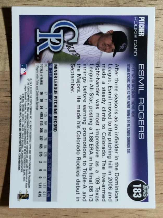 2010 Topps Chrome #183 Esmil Rogers RC
