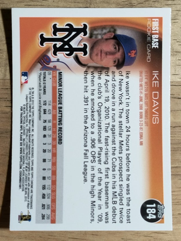2010 Topps Chrome #184 Ike Davis RC