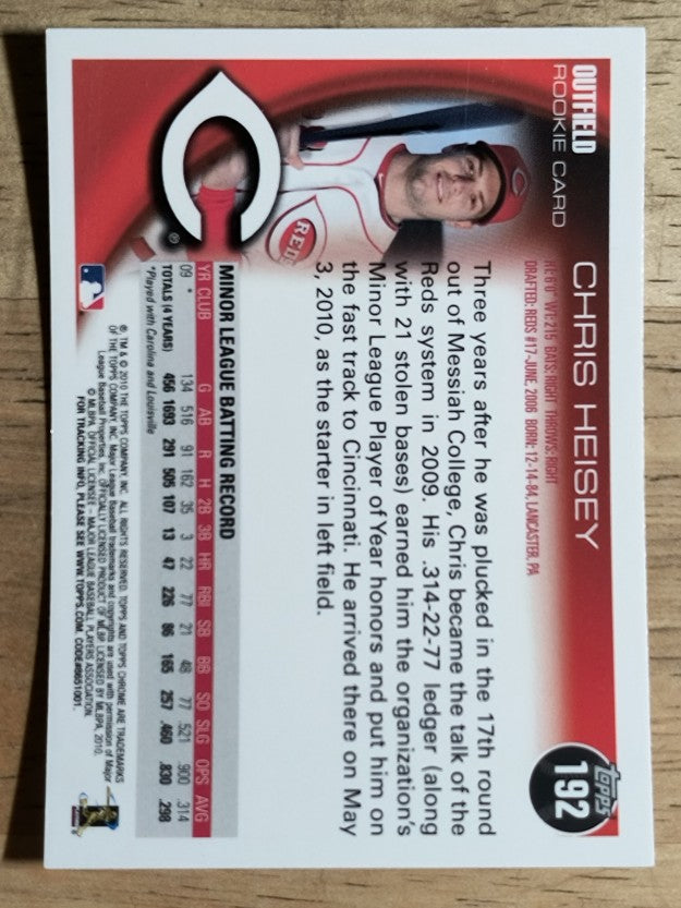 2010 Topps Chrome #192 Chris Heisey RC