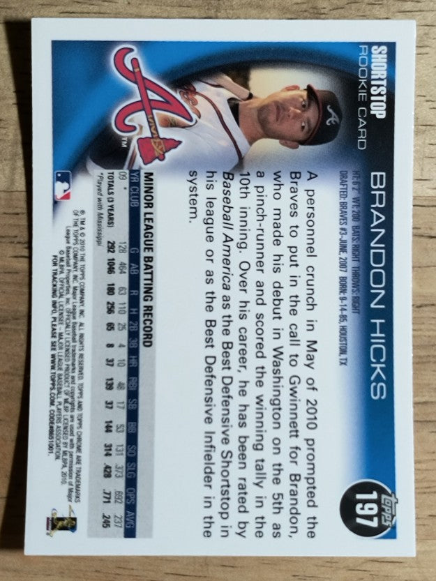 2010 Topps Chrome #197 Brandon Hicks RC