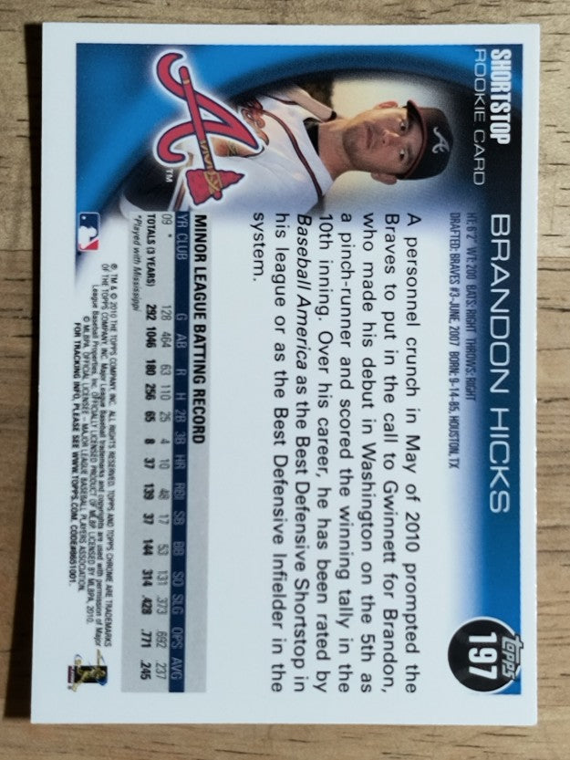 2010 Topps Chrome #197 Brandon Hicks RC