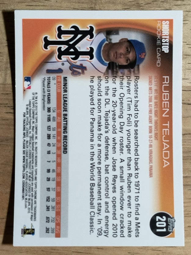 2010 Topps Chrome #201 Ruben Tejada RC
