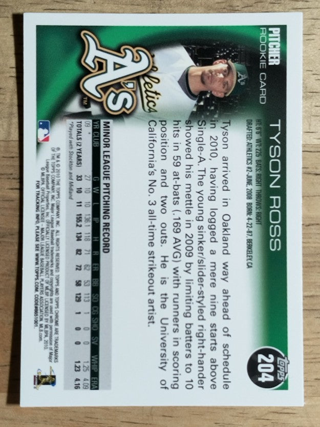 2010 Topps Chrome #204 Tyson Ross RC