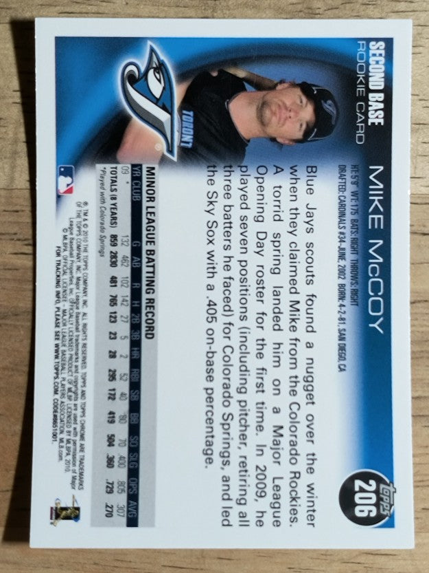 2010 Topps Chrome #206 Mike McCoy RC