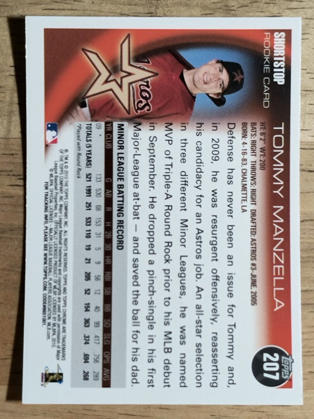 2010 Topps Chrome #207 Tommy Manzella