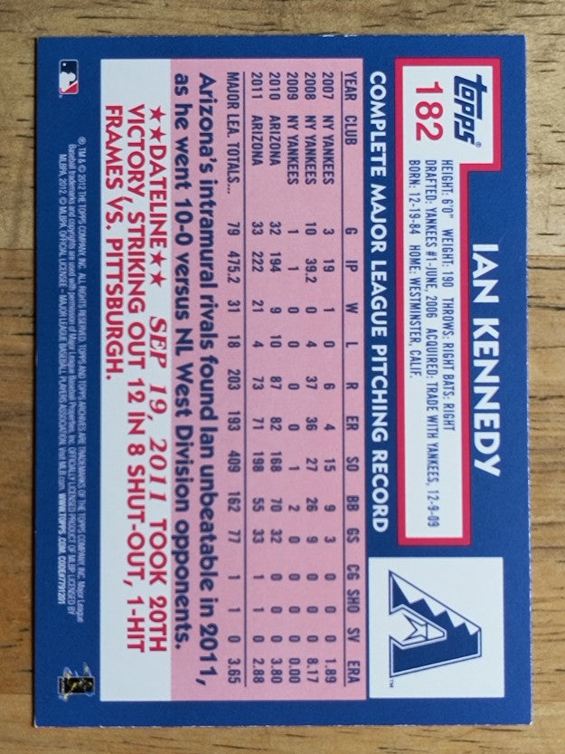 2012 Topps Archives #182 Ian Kennedy