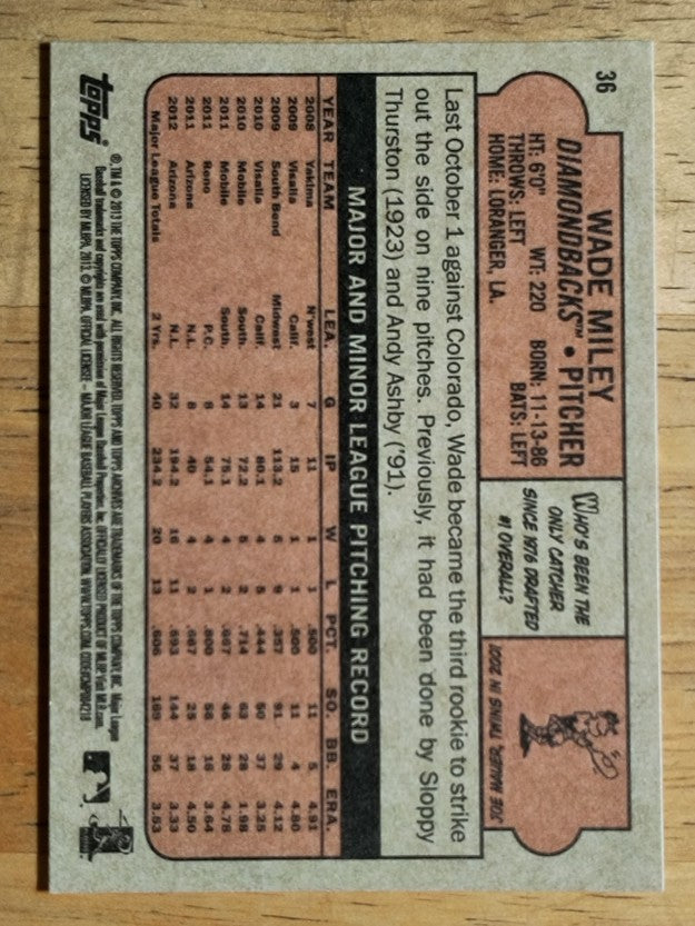 2013 Topps Archives #36 Wade Miley