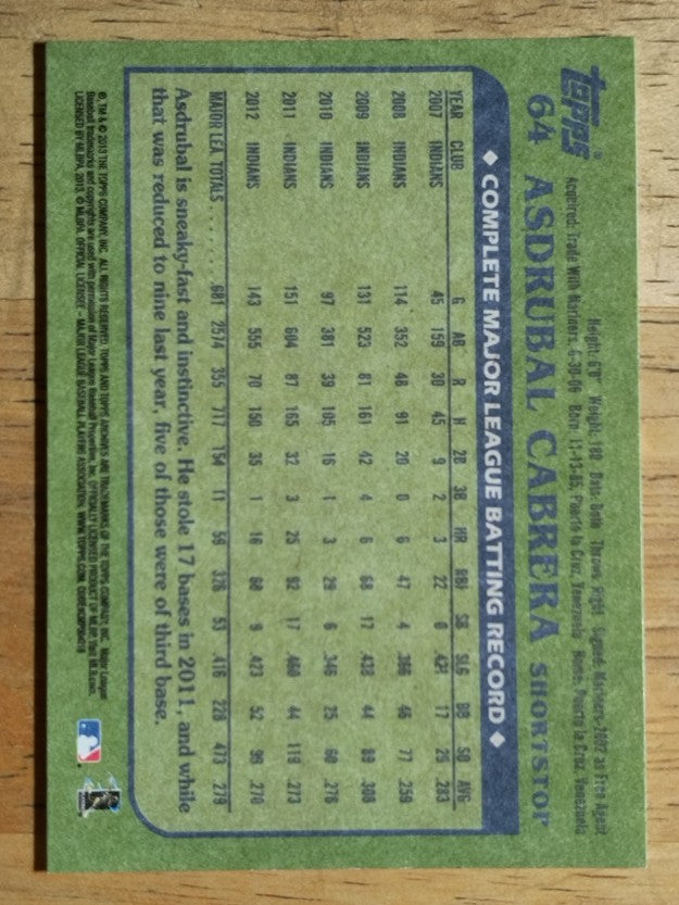 2013 Topps Archives #64 Asdrubal Cabrera