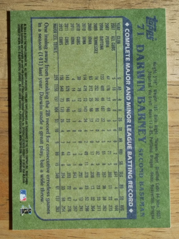 2013 Topps Archives #71 Darwin Barney