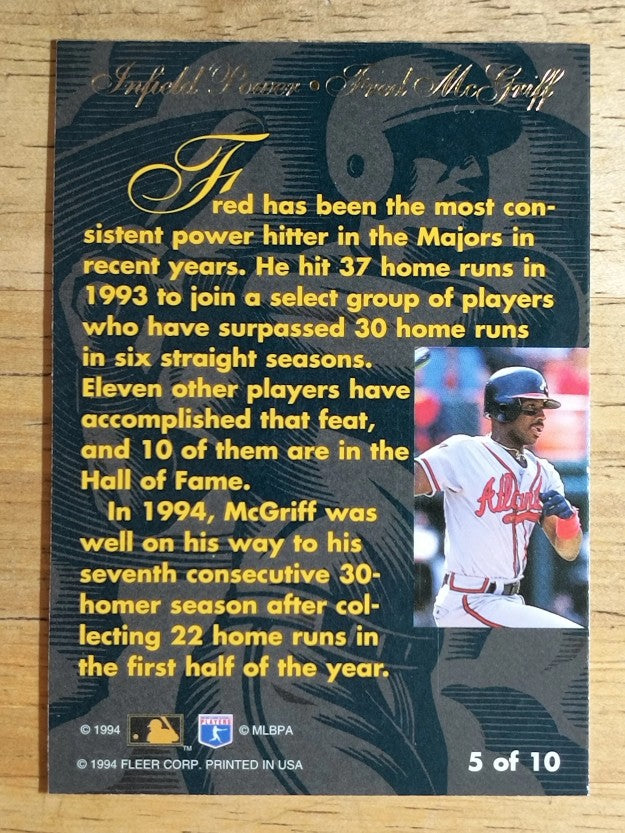 1994 Flair Infield Power #5 Fred McGriff