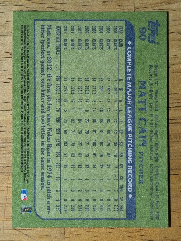 2013 Topps Archives #90 Matt Cain