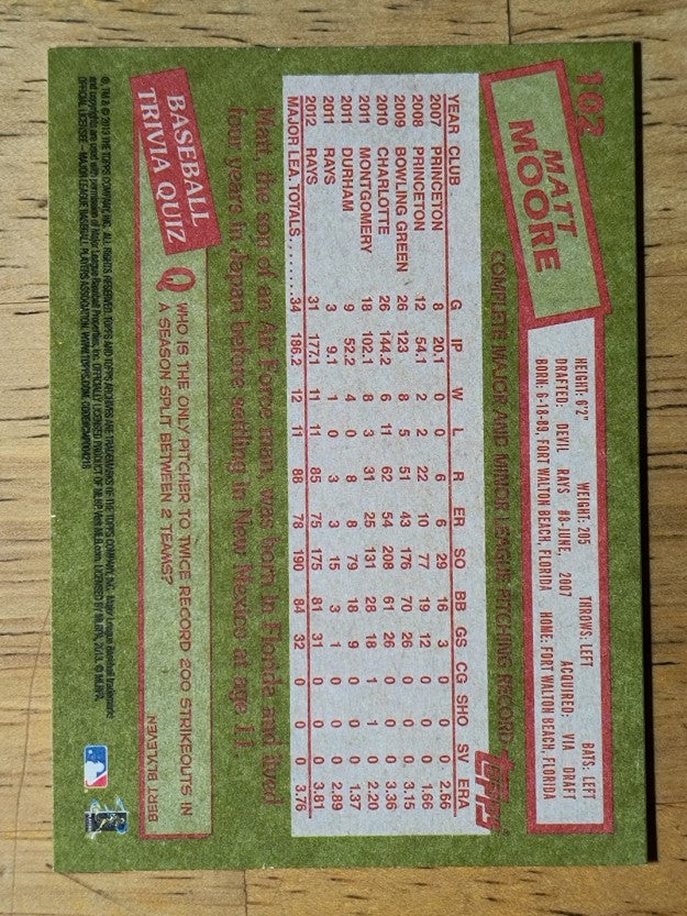 2013 Topps Archives #102 Matt Moore