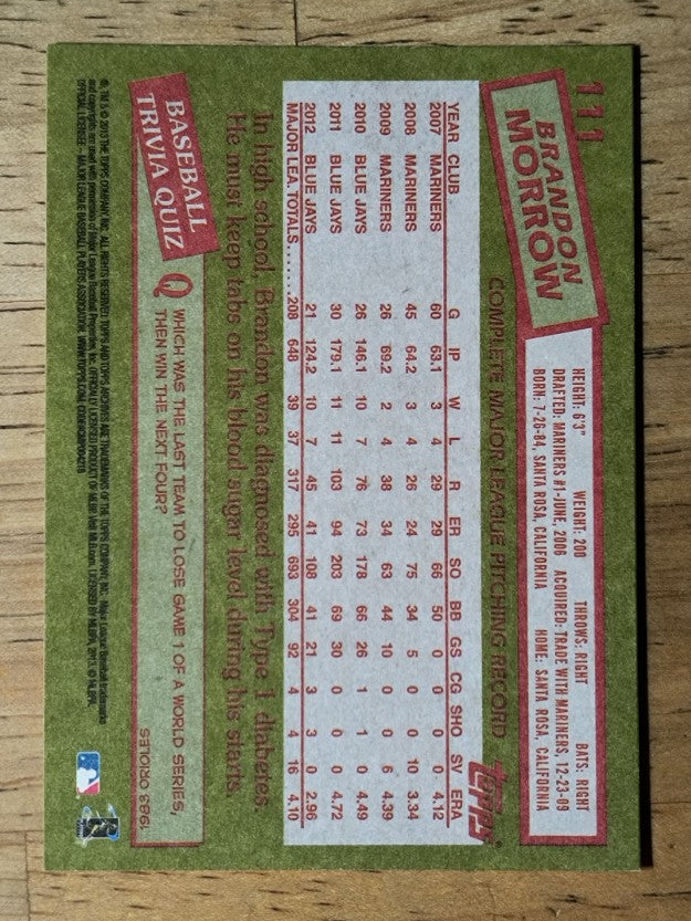 2013 Topps Archives #111 Brandon Morrow