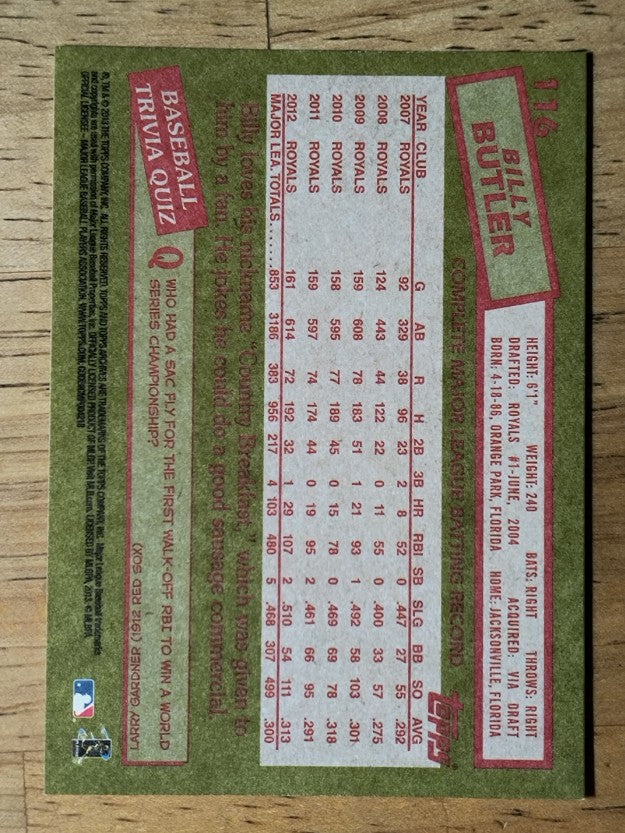 2013 Topps Archives #116 Billy Butler