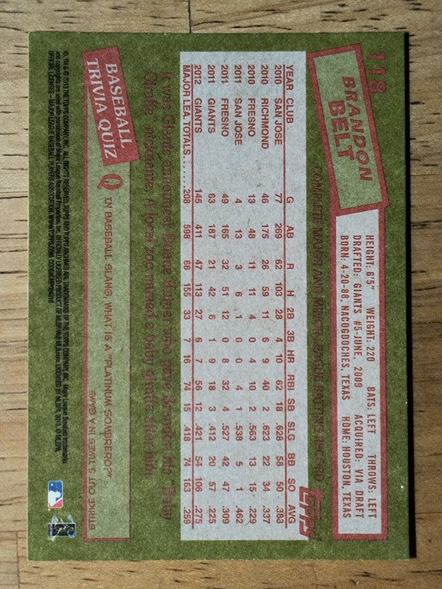 2013 Topps Archives #118 Brandon Belt