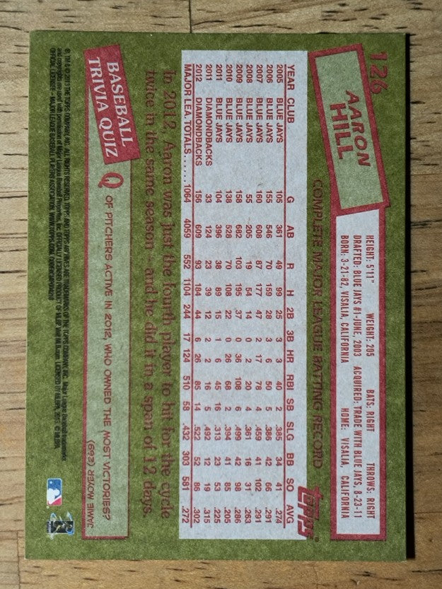 2013 Topps Archives #126 Aaron Hill