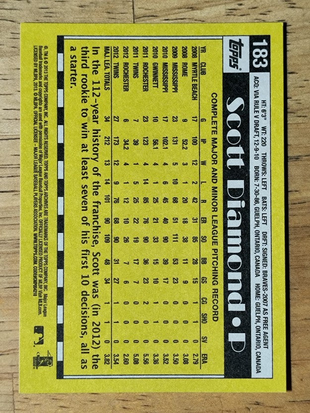 2013 Topps Archives #183 Scott Diamond