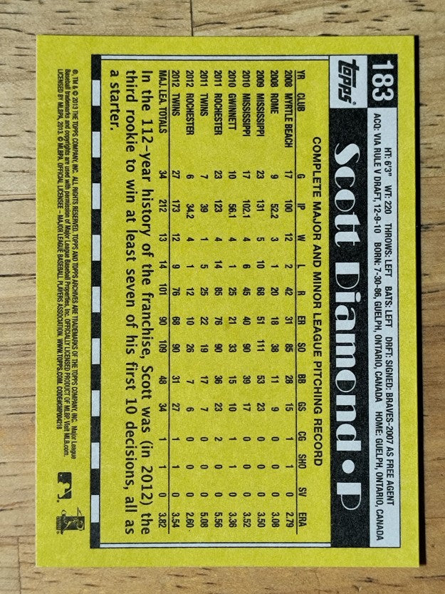 2013 Topps Archives #183 Scott Diamond