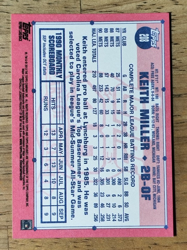2013 Topps Archives #208 Keith Miller SP