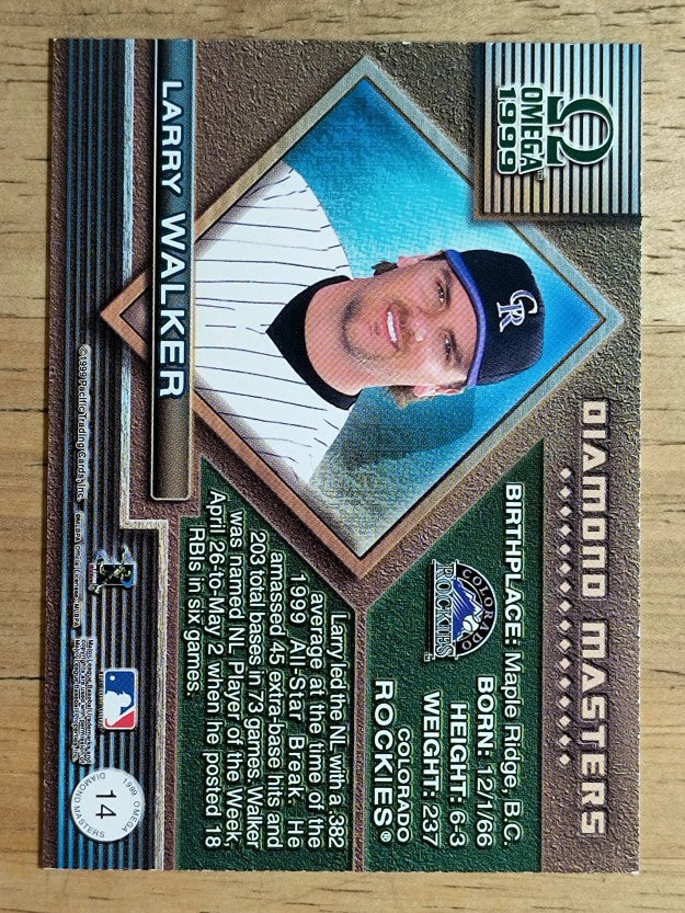 1999 Pacific Omega Diamond Masters #14 Larry Walker