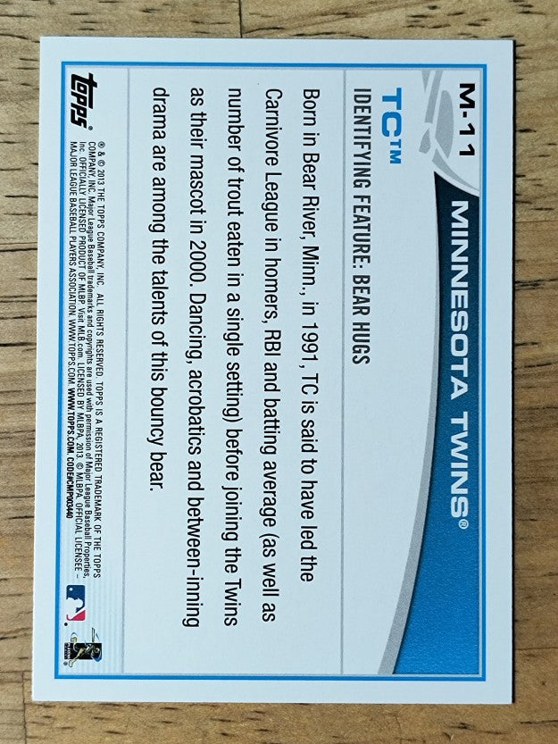 2013 Topps Opening Day Mascots #M11 TC